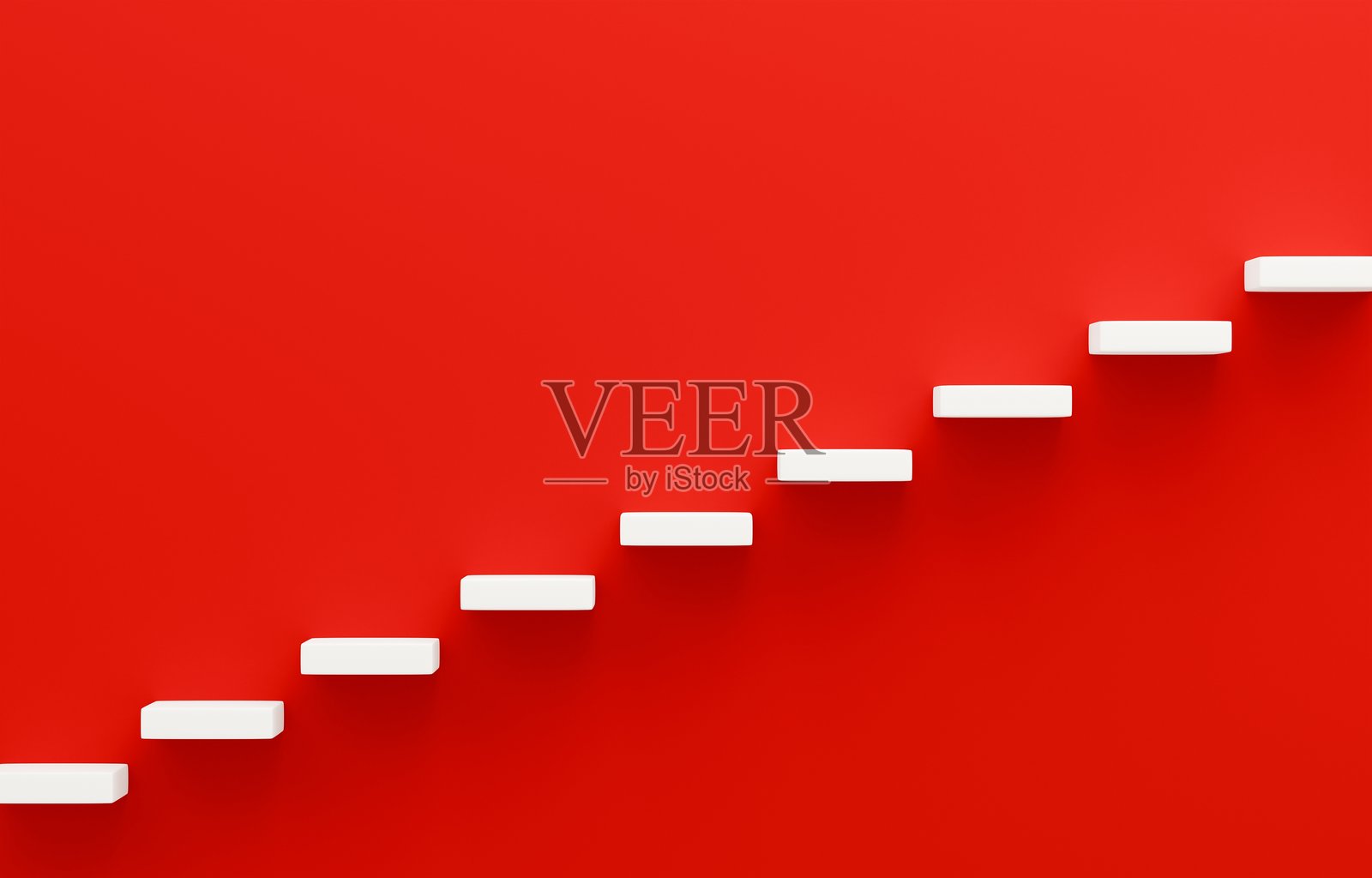 简单的三维楼梯插图。照片摄影图片