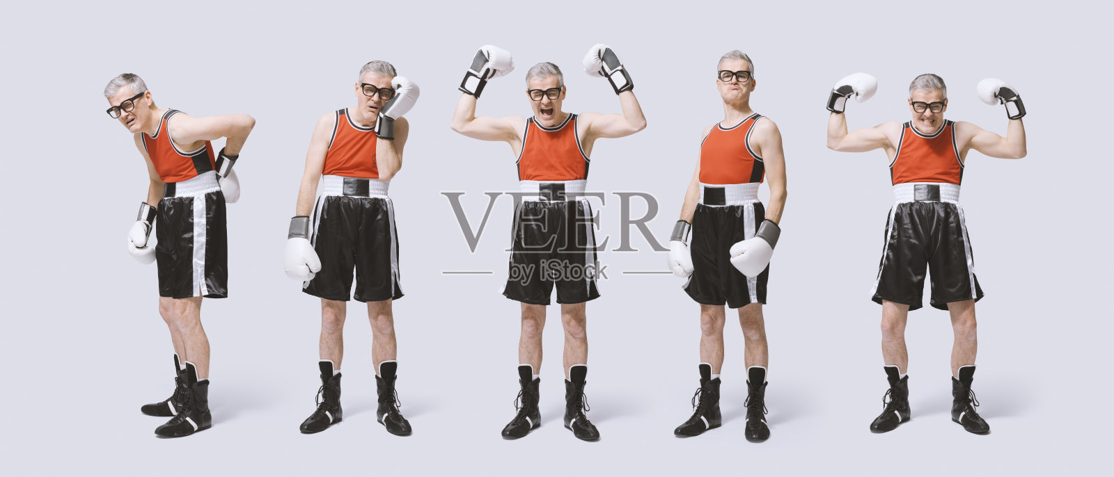 拳击手的肖像合集照片摄影图片