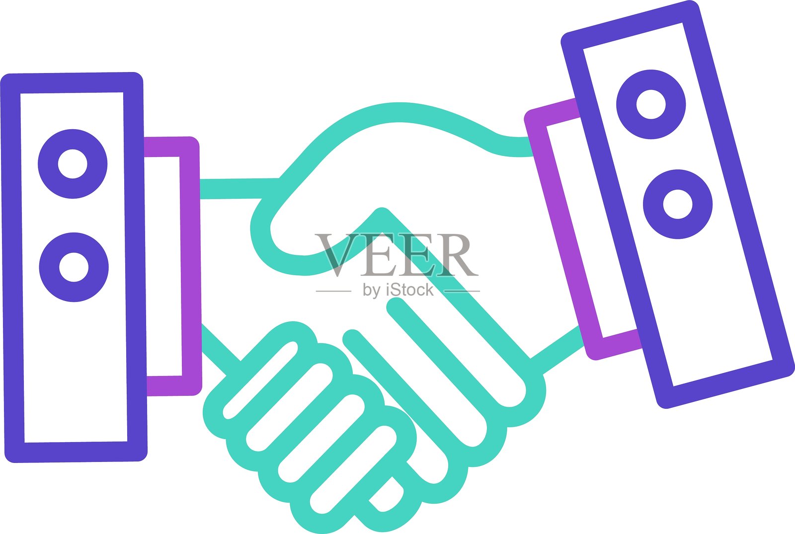 握手图标插画图片素材