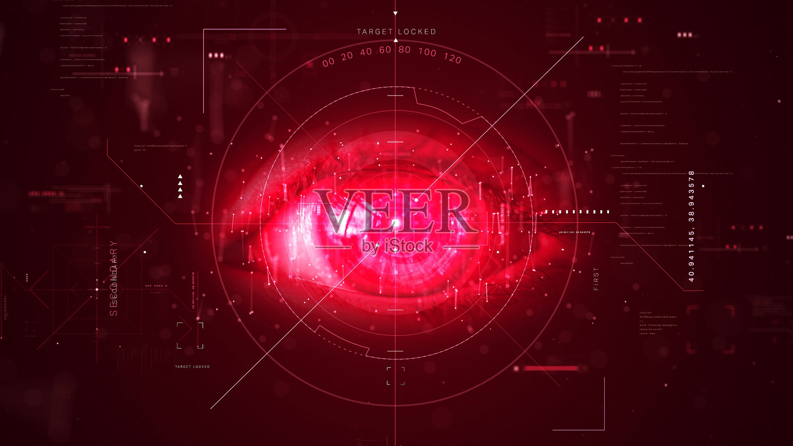 闪烁的眼睛与科技界面 4K 股票照片照片摄影图片