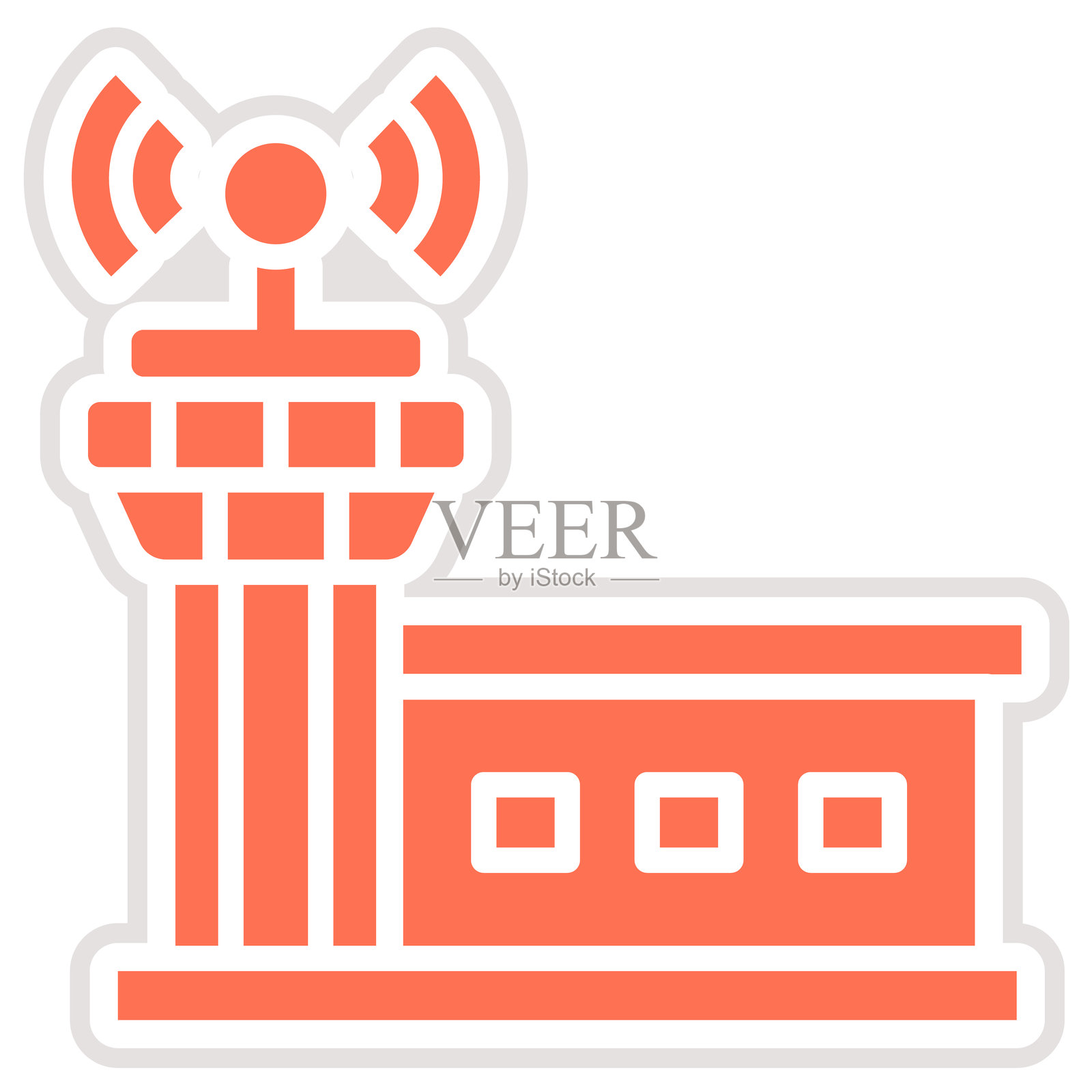 控制塔矢量图标设计插图插画图片素材