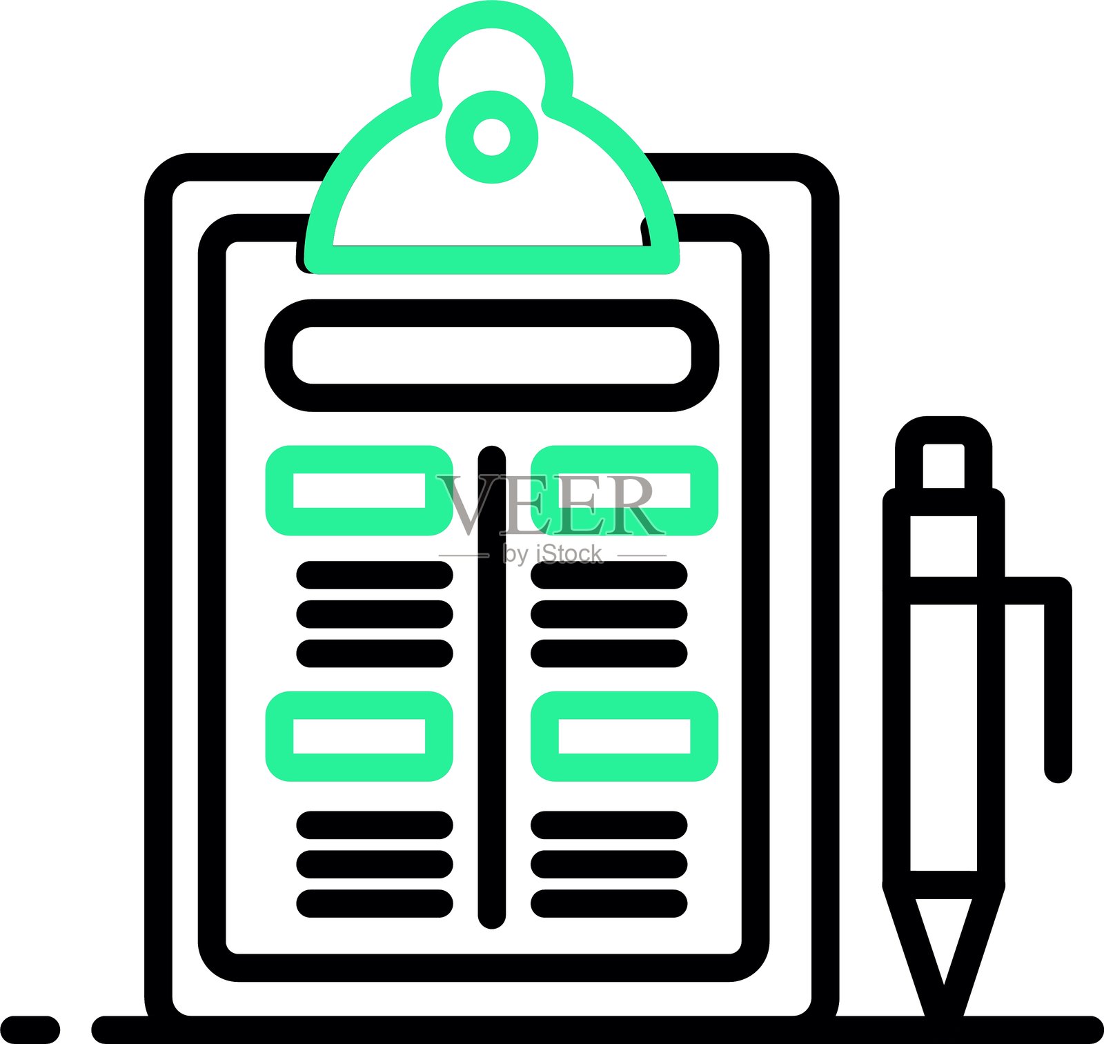 资产负债表新图标设计创意插画图片素材