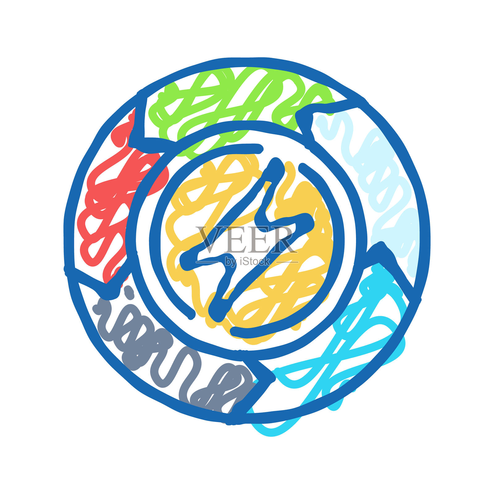 能源管理时间图标涂鸦插图插画图片素材