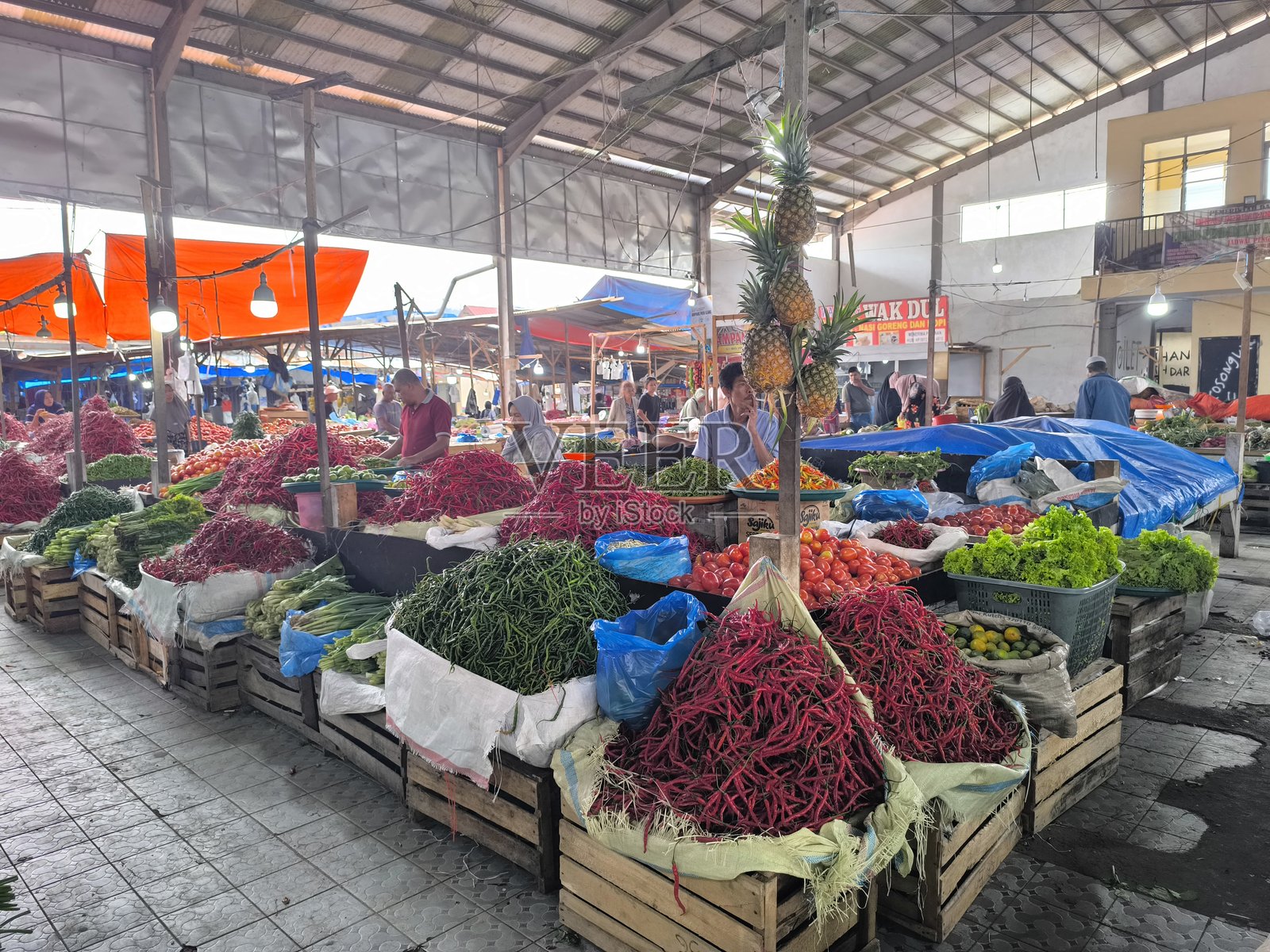 传统的蔬菜和水果市场照片摄影图片