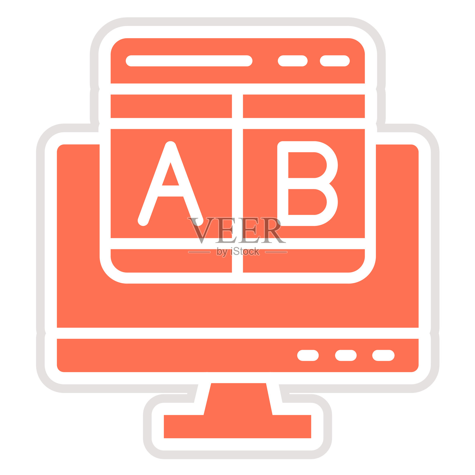 A/B 测试矢量图标设计插图插画图片素材