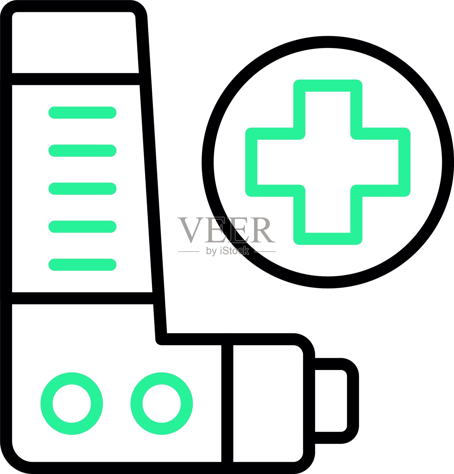 吸入器新图标设计创意插画图片素材