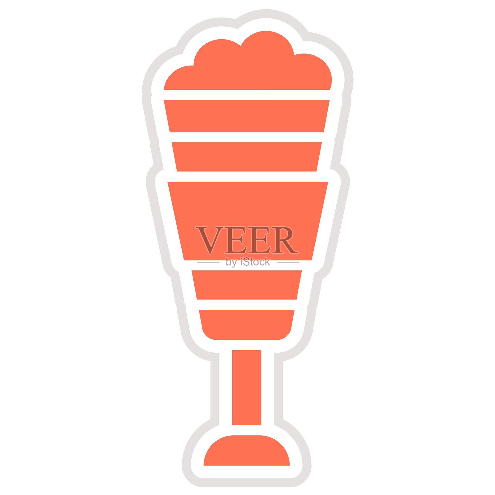 拿铁咖啡矢量图标设计插图插画图片素材