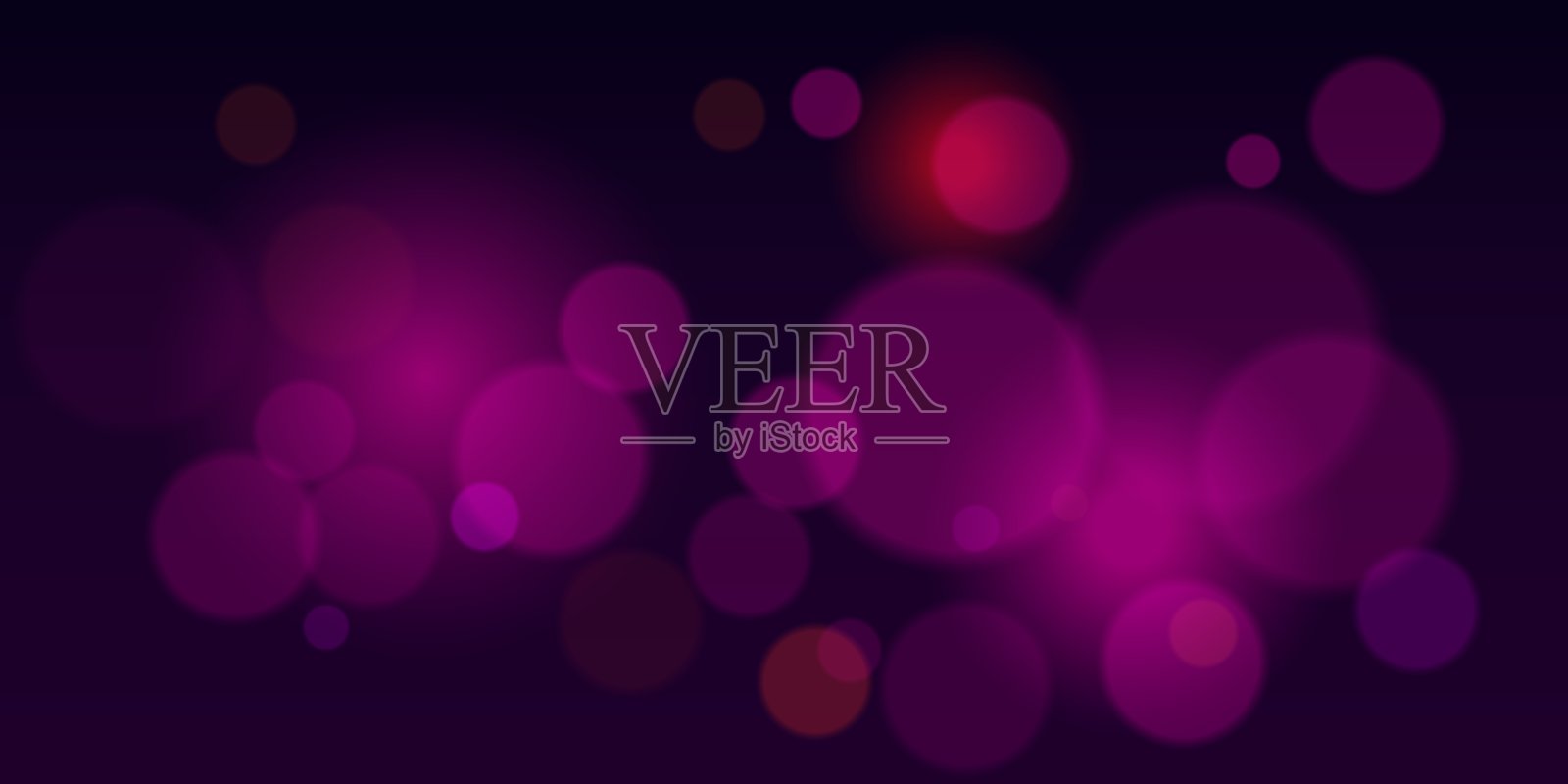模糊的紫色发光圆圈在黑暗背景上。适合庆祝布局、派对视觉、梦幻效果、优雅叠加、数字装饰和夜间活动设计。插画图片素材