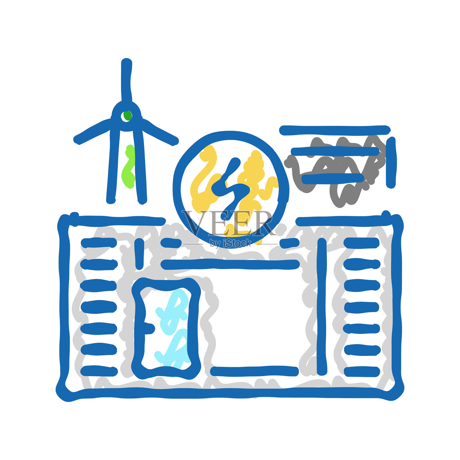 能源储存环境图标涂鸦插图插画图片素材