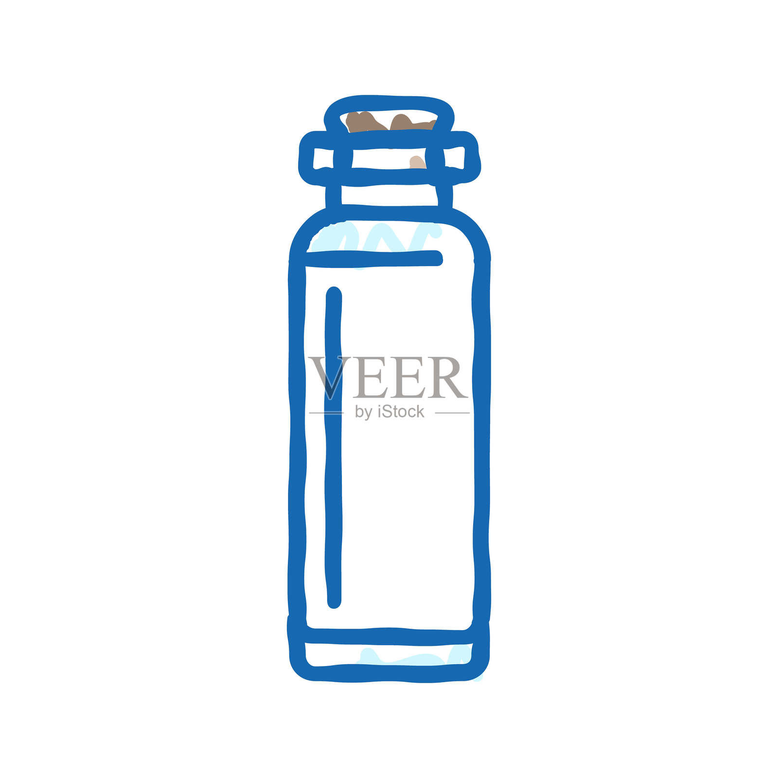 药瓶玻璃包装图标涂鸦插图插画图片素材