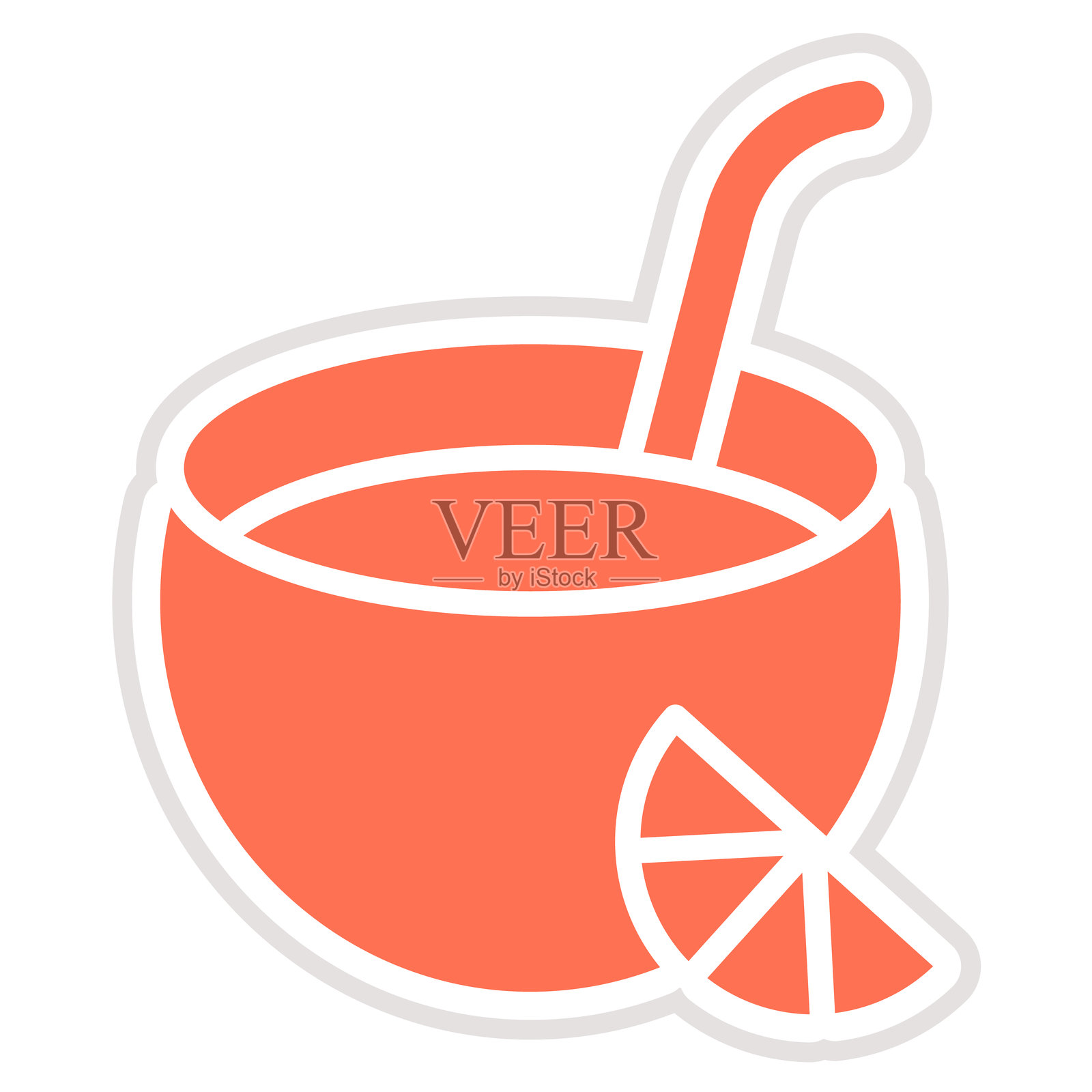 椰子饮料矢量图标设计插图插画图片素材