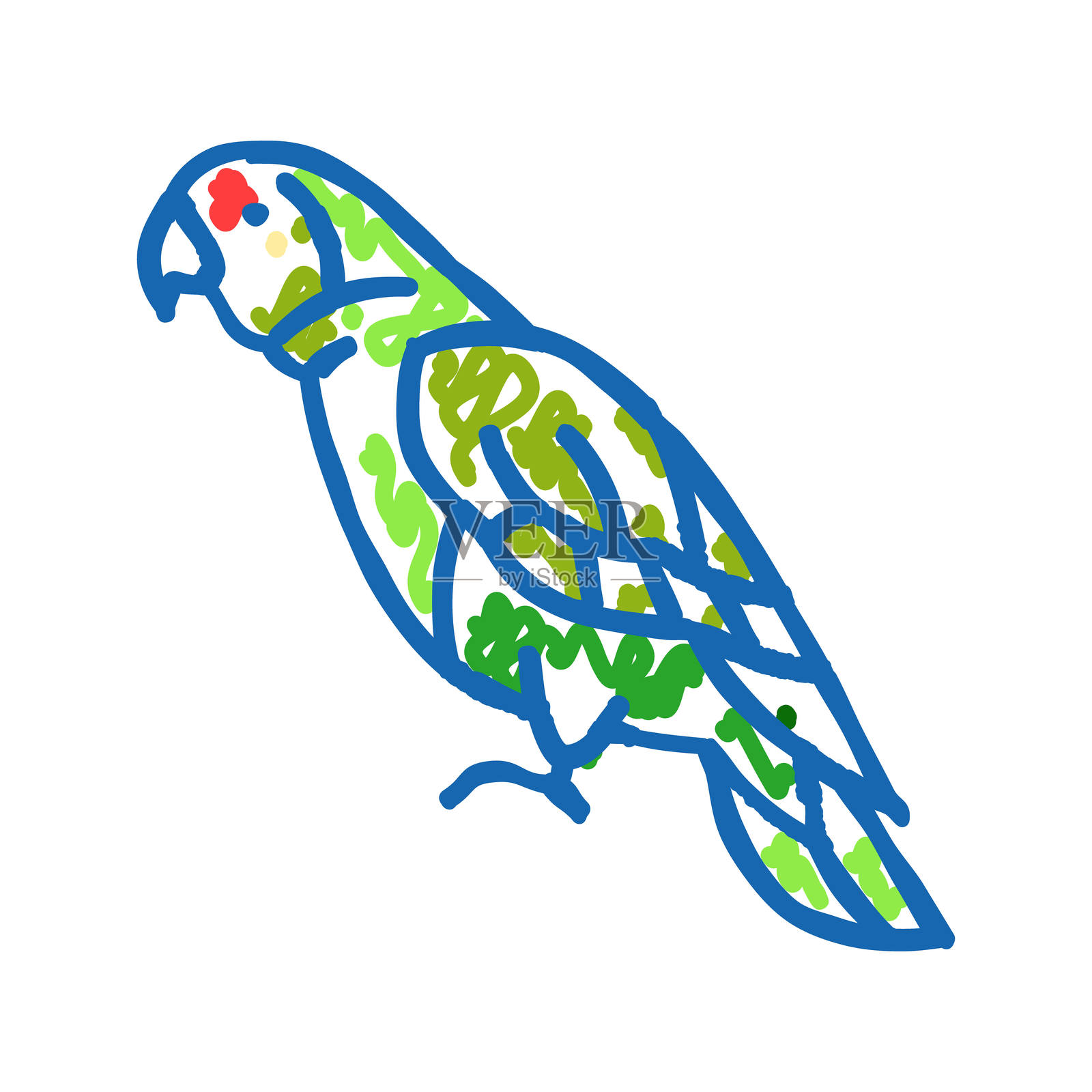 亚马逊鹦鹉图标涂鸦插图插画图片素材