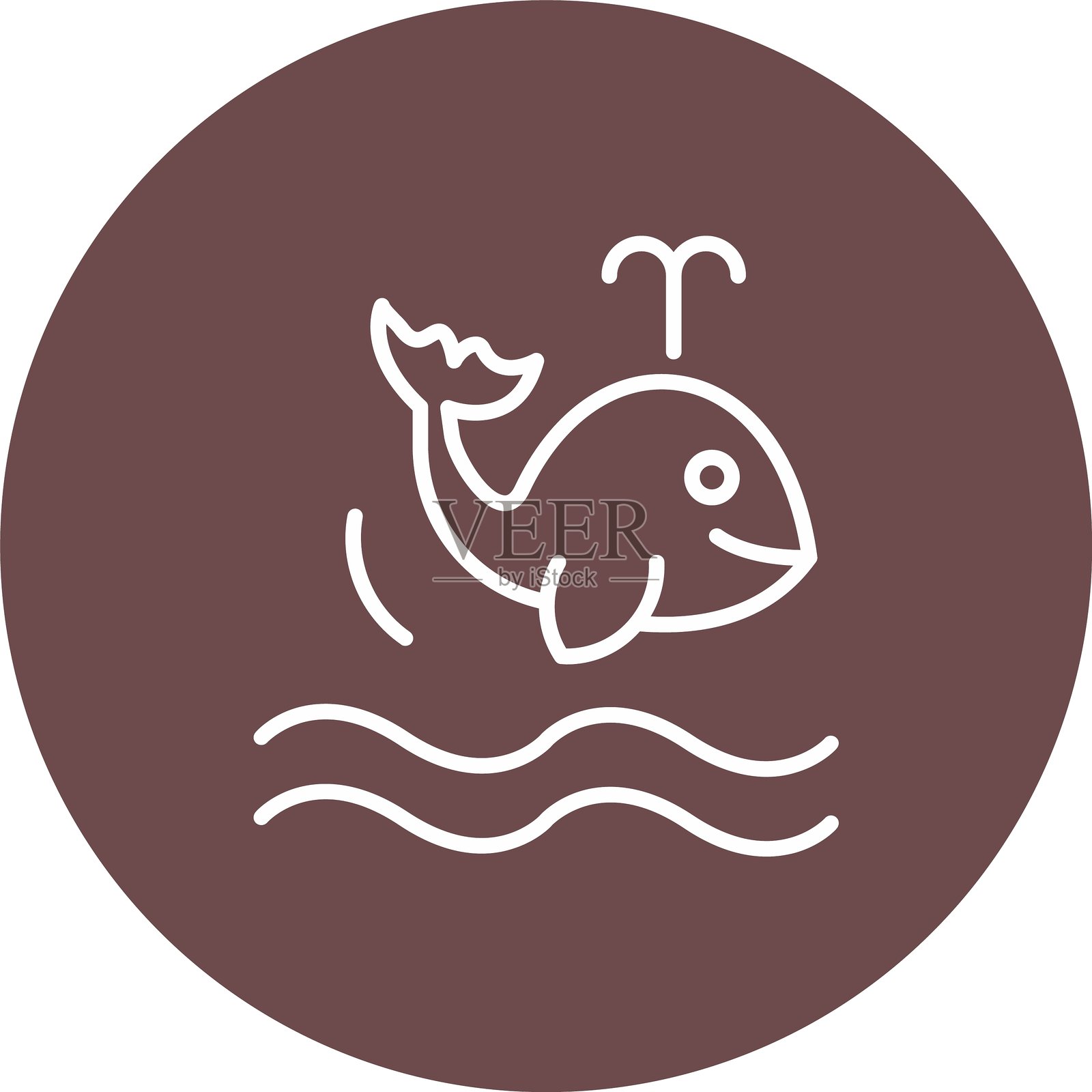 鲸鱼图标插画图片素材