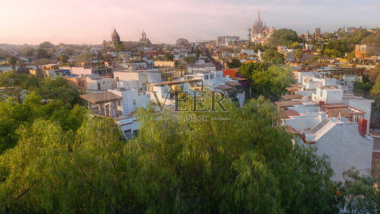 圣米格尔的日落美景照片摄影图片