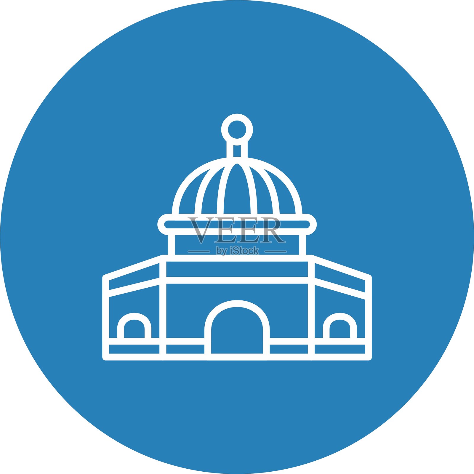 圆顶清真寺图标插画图片素材