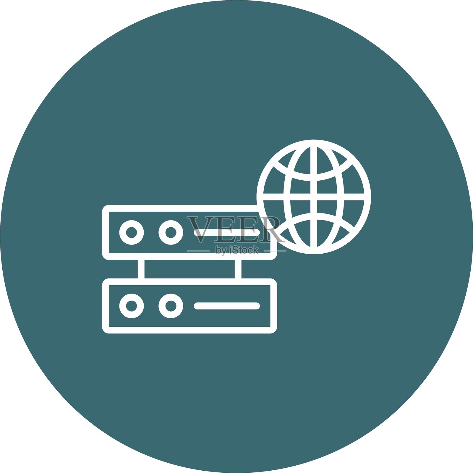 网络托管图标插画图片素材