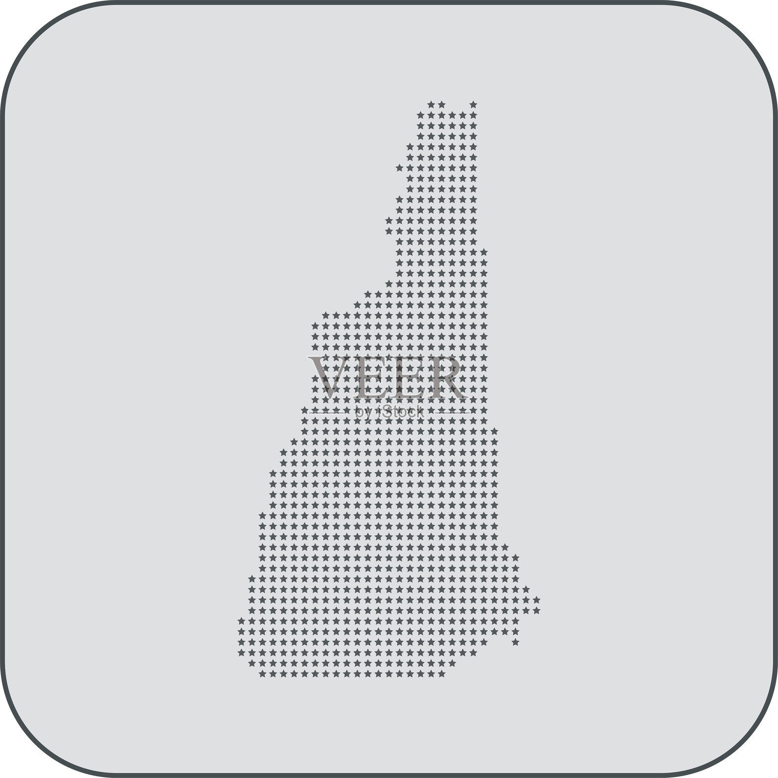 新罕布什尔州地图插画图片素材