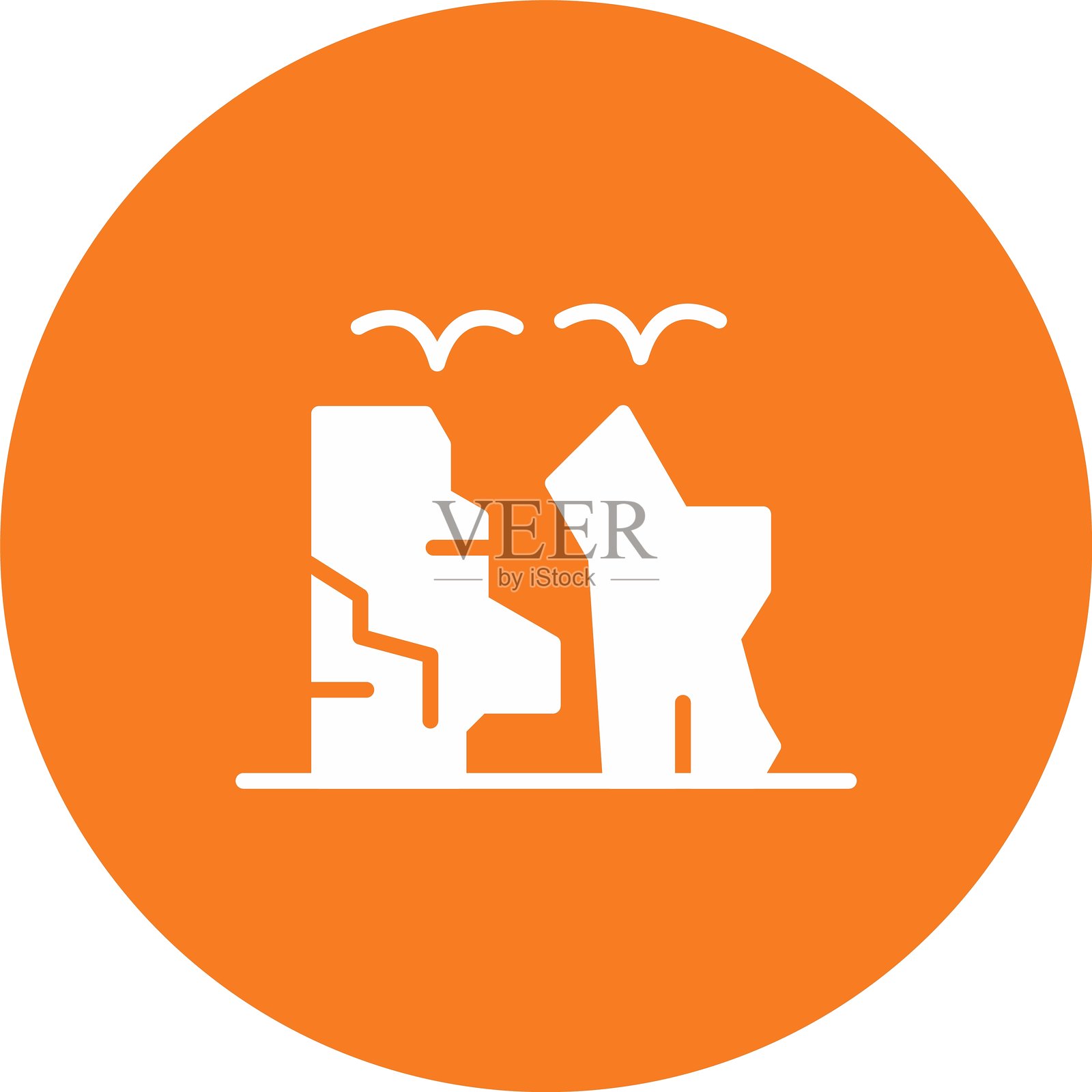 大峡谷图标插画图片素材