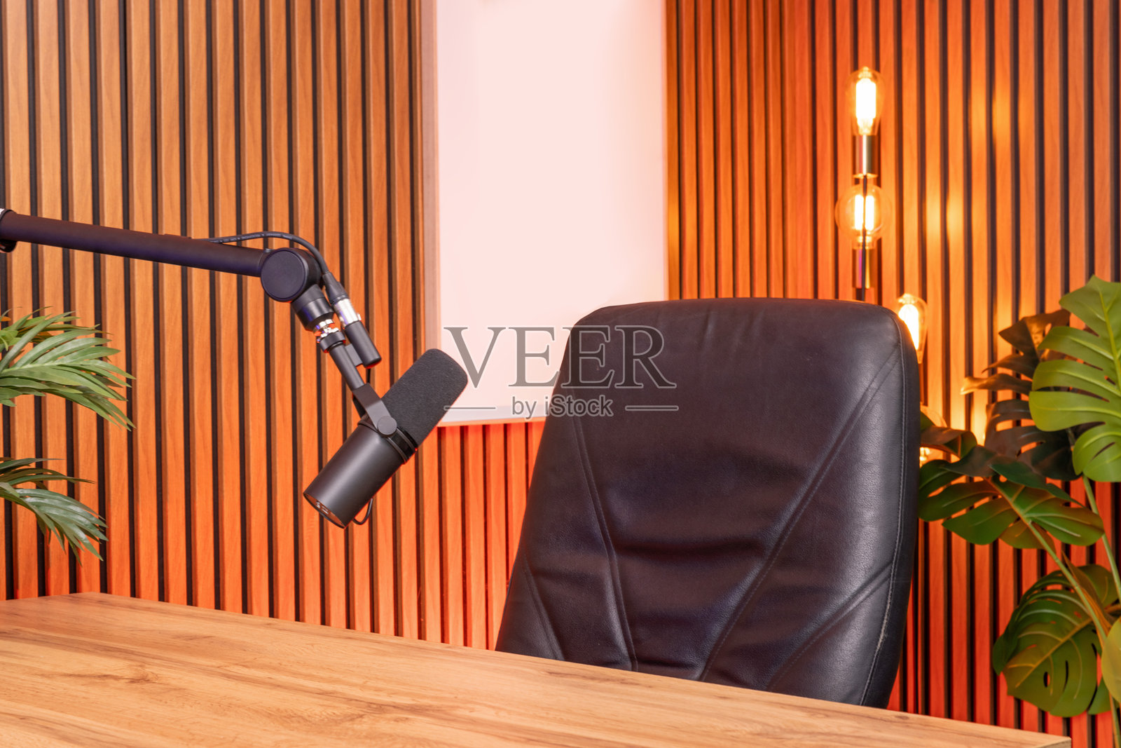 专业播客设备，配备动态麦克风照片摄影图片