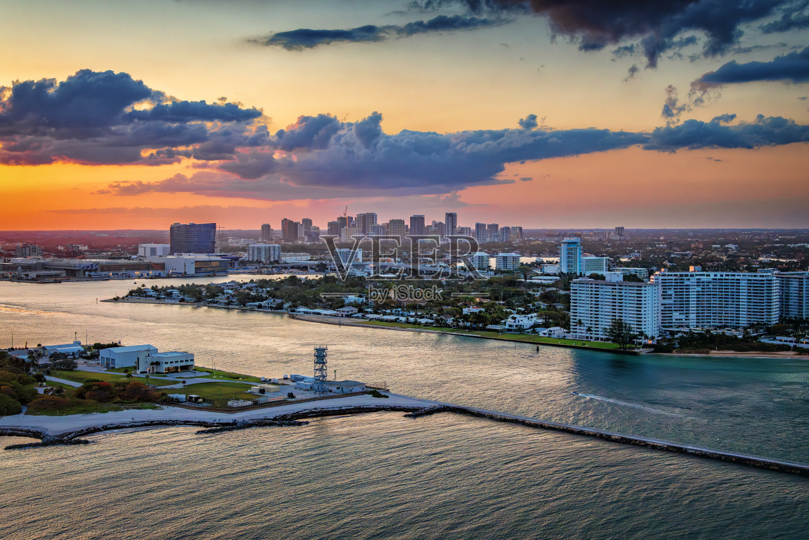 劳德代尔堡天际线照片摄影图片