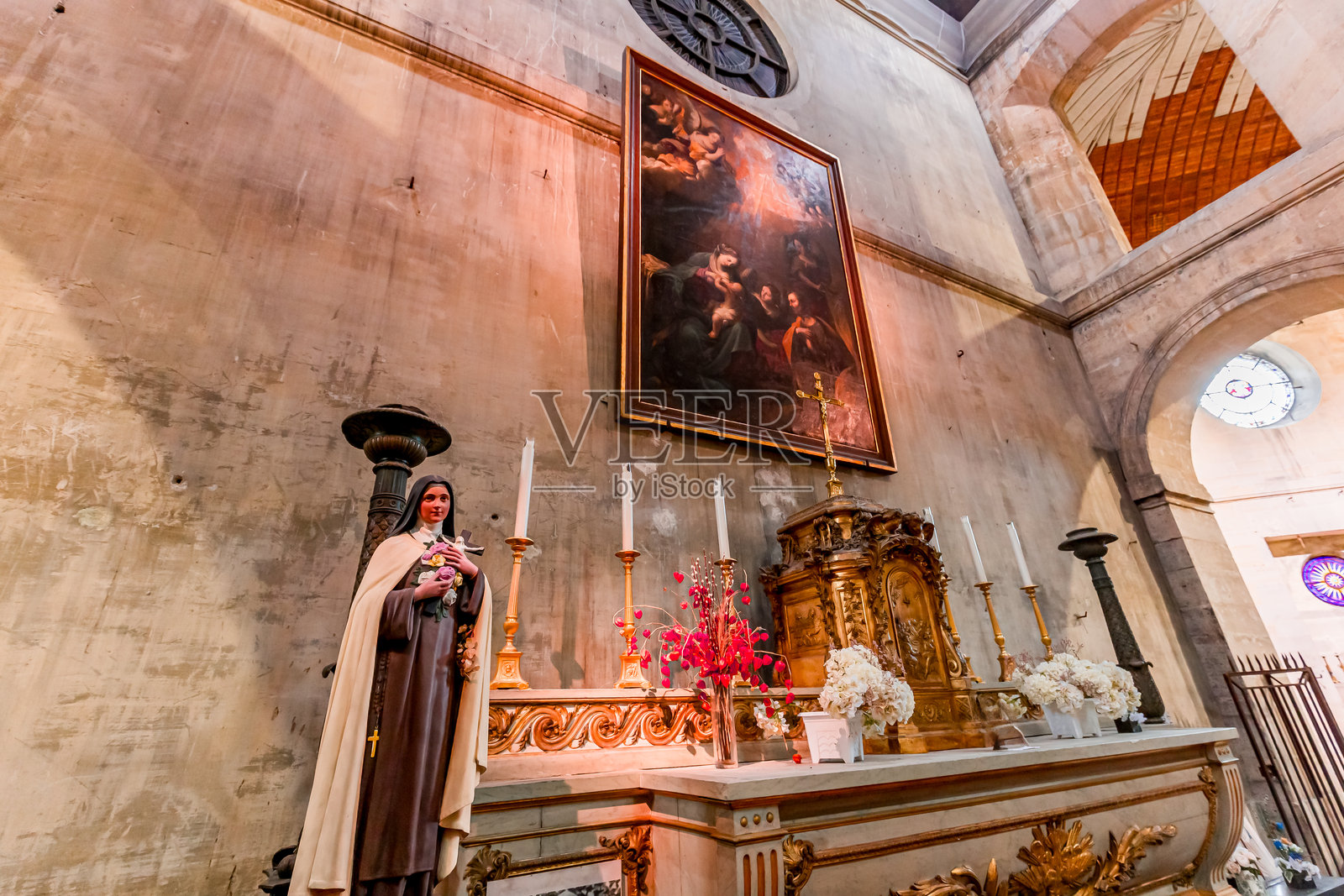 圣路易教堂,皮提-萨尔皮特里埃医院,巴黎,法国照片摄影图片