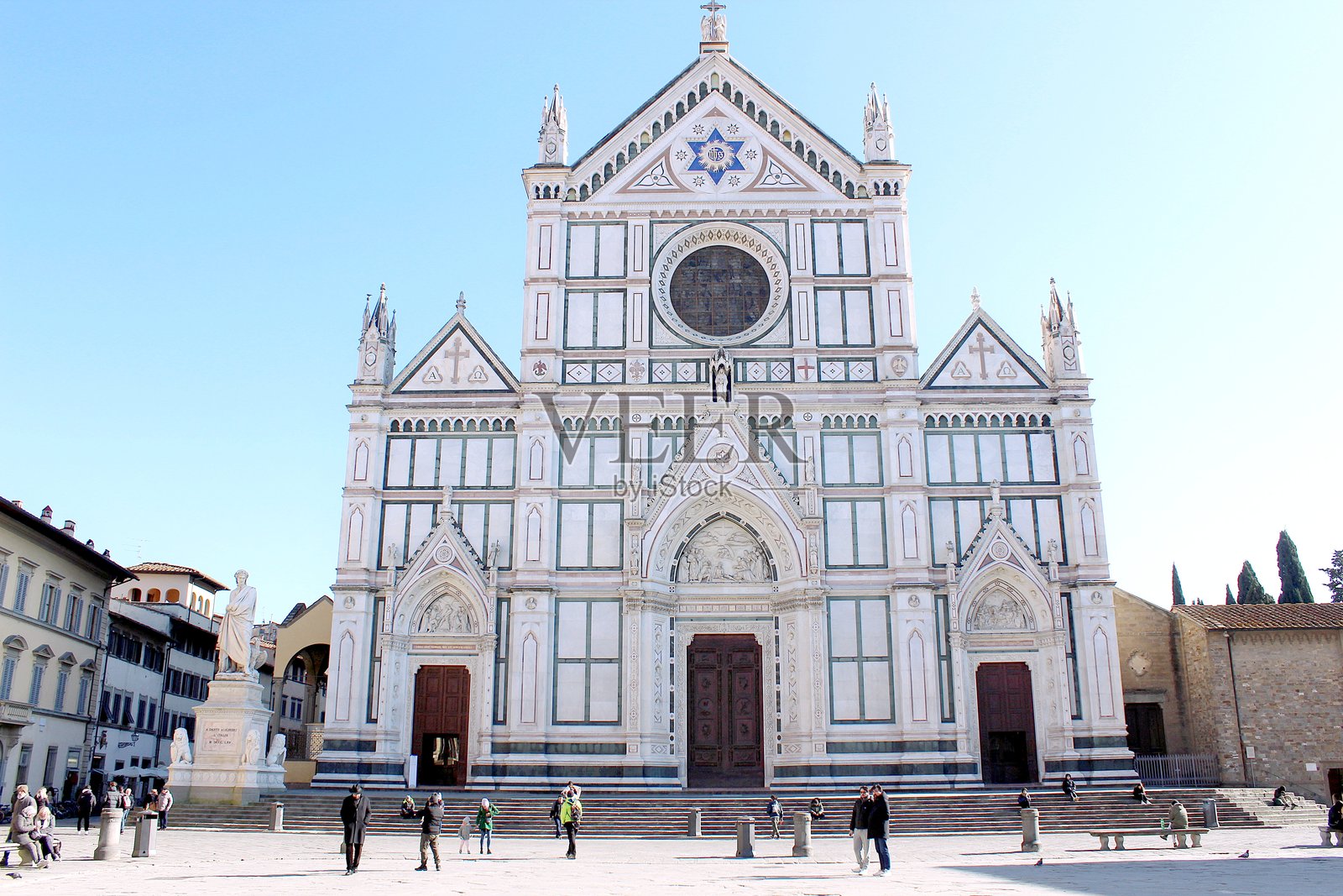 佛罗伦萨的圣十字大教堂照片摄影图片