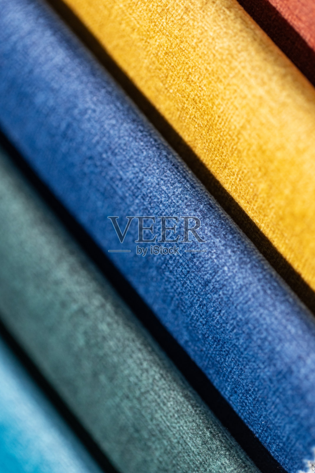 色彩丰富的纹理织物样本特写照片摄影图片