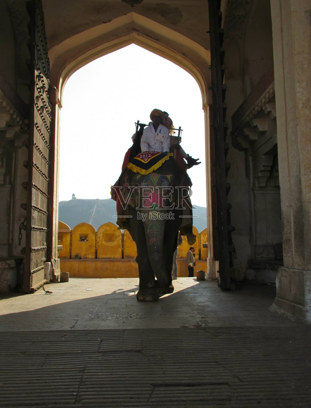 装饰的大象,印度的传统,印度斋浦尔照片摄影图片