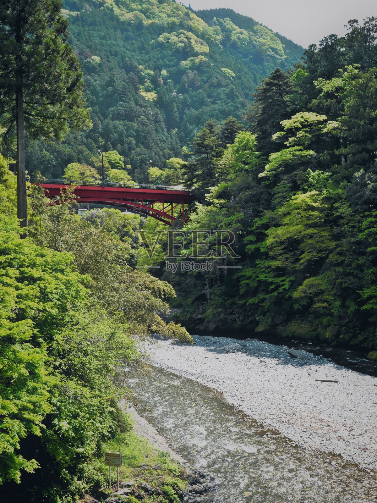 东京奥多摩的氷川谷，初夏时节照片摄影图片