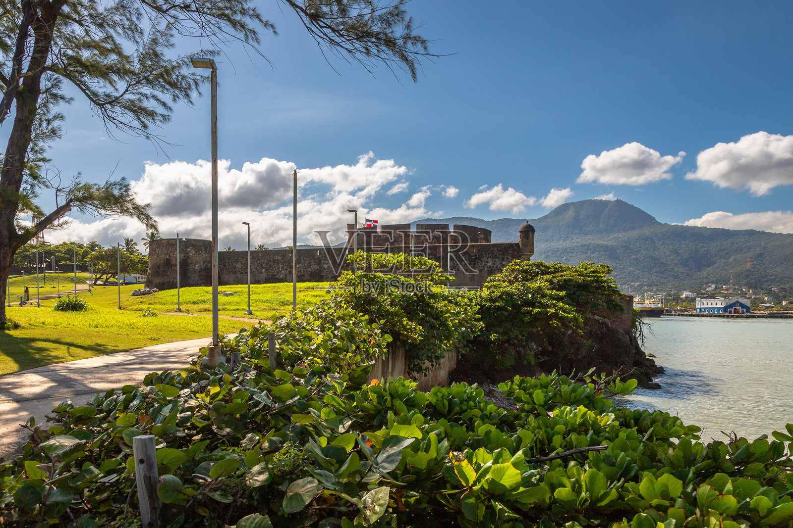 普拉塔港的圣菲利佩堡照片摄影图片