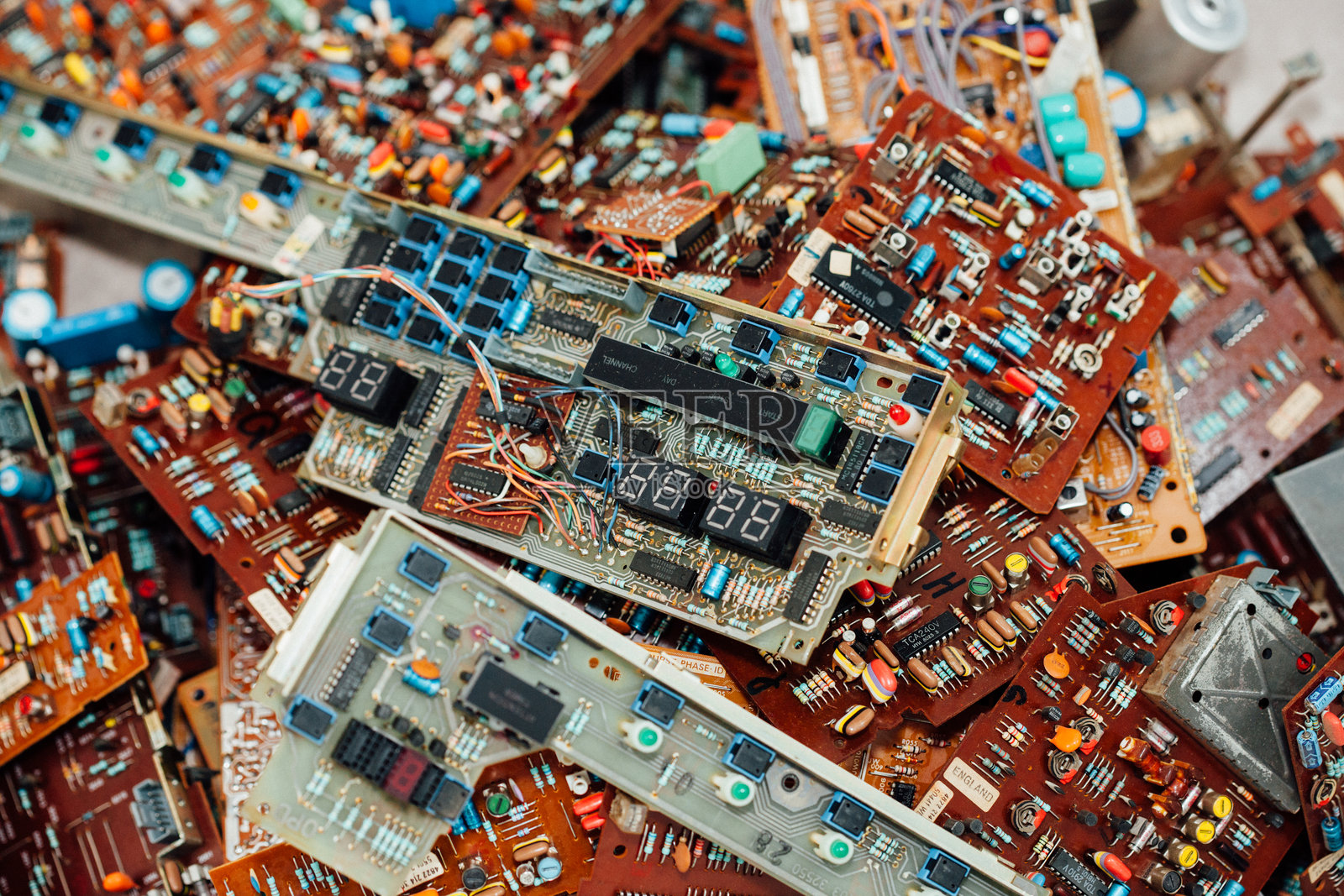 旧电路板照片摄影图片