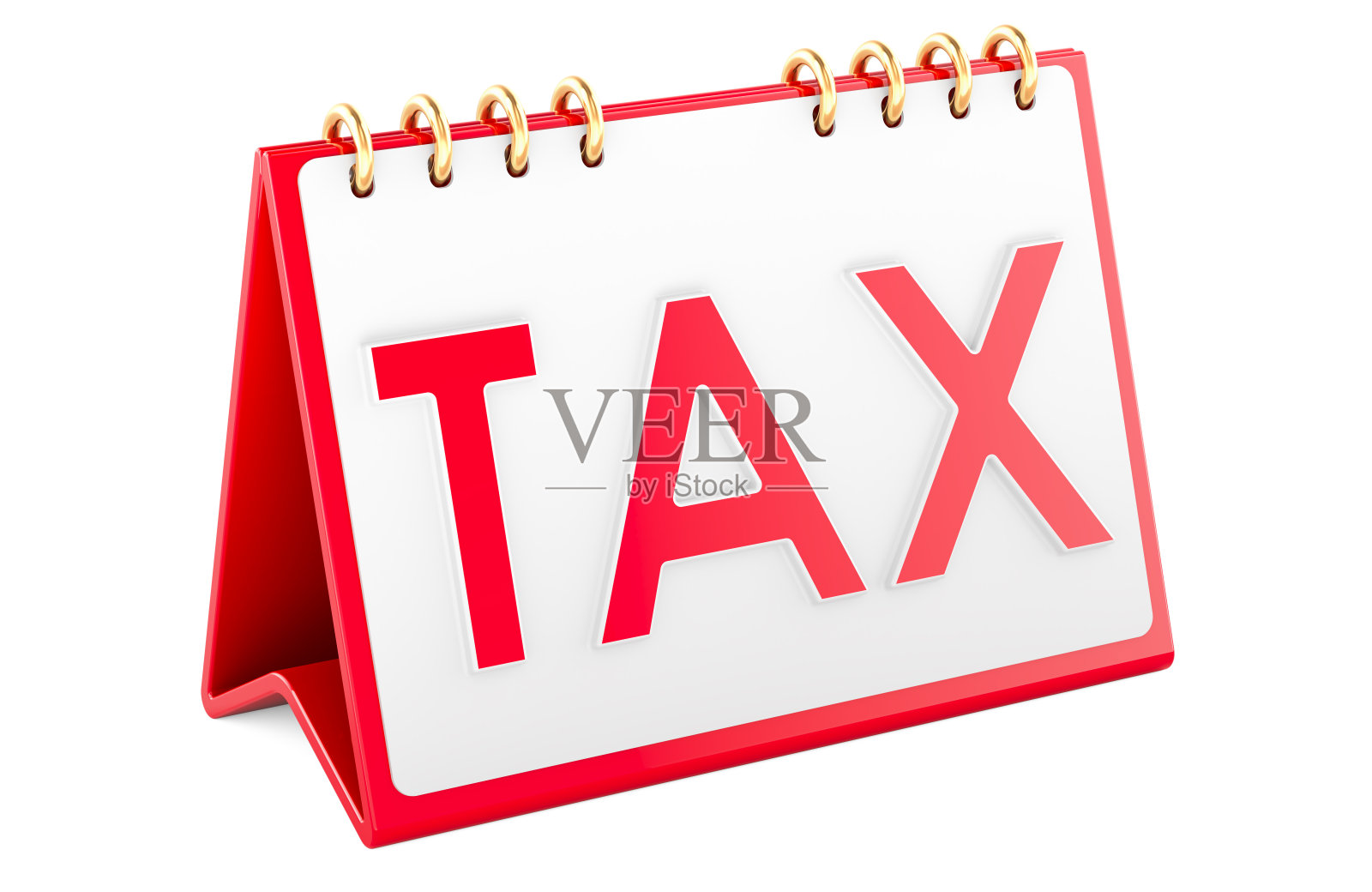 税务日期，概念。3D渲染照片摄影图片