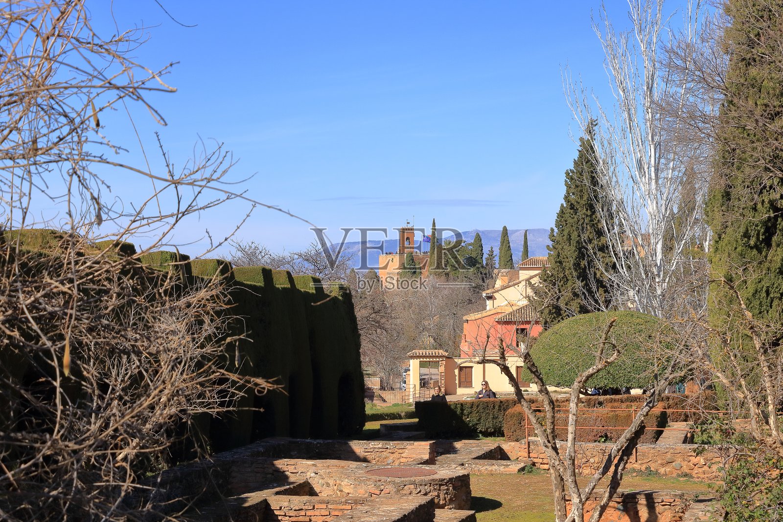 西班牙安达卢西亚格拉纳达的阿尔罕布拉宫照片摄影图片