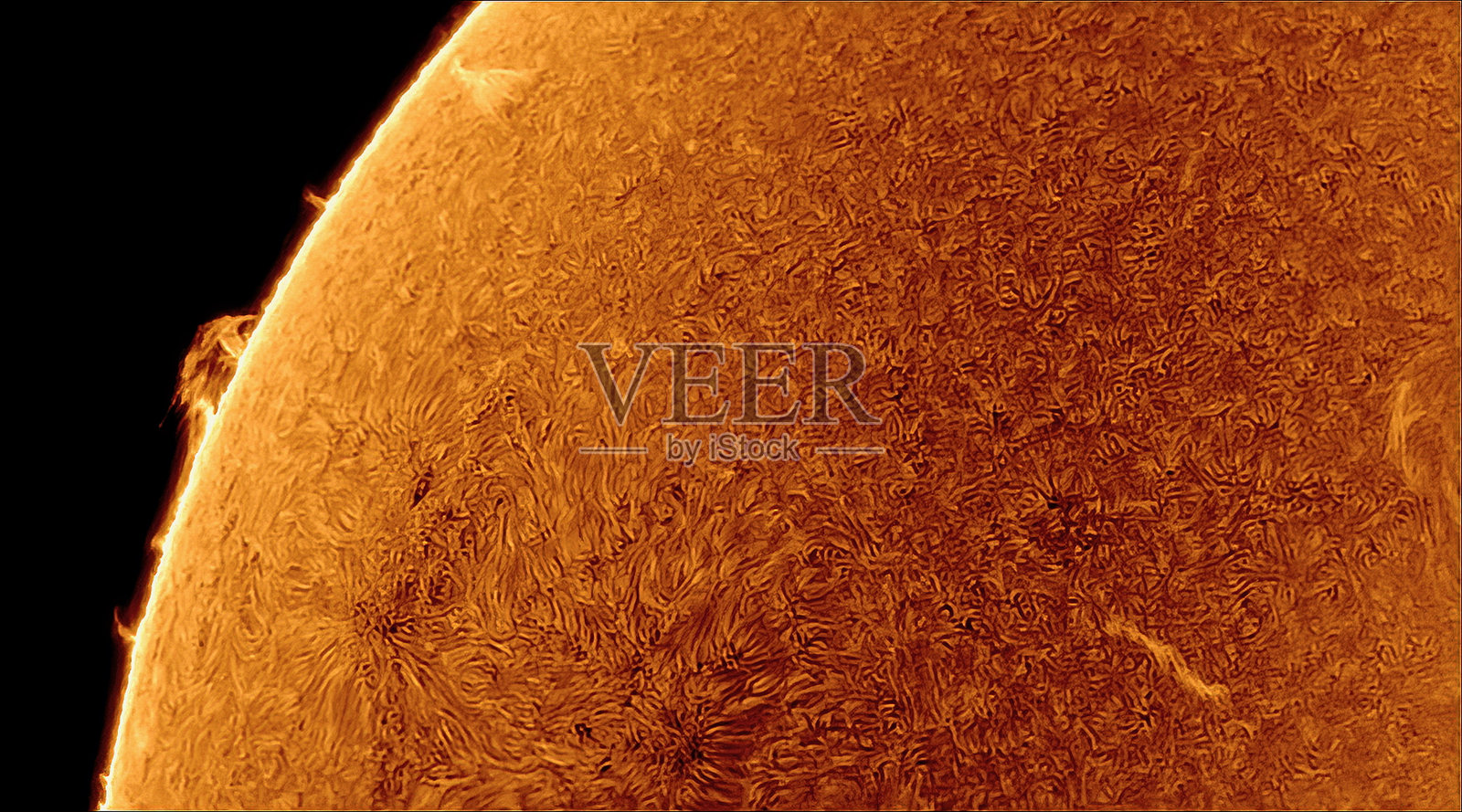 色球层中的太阳耀斑照片摄影图片