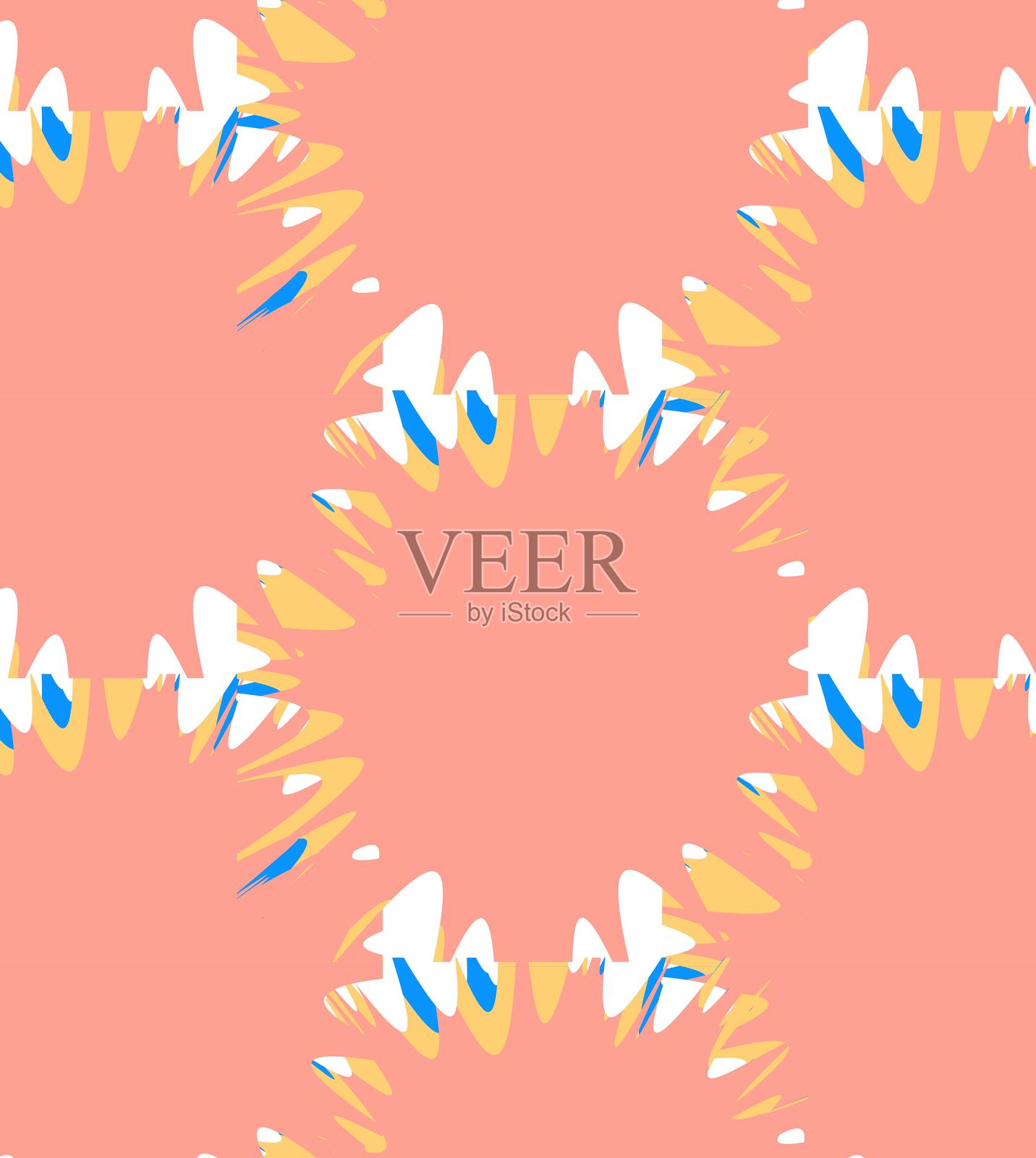 抽象多彩几何无缝图案背景。插画图片素材