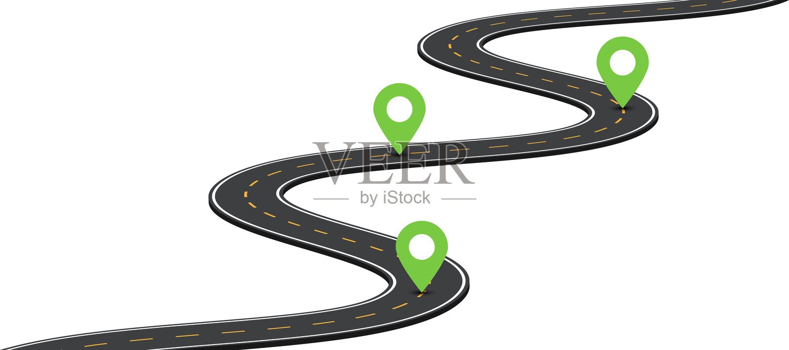 旅行路线设计模板，带有空白区域供填写插画图片素材