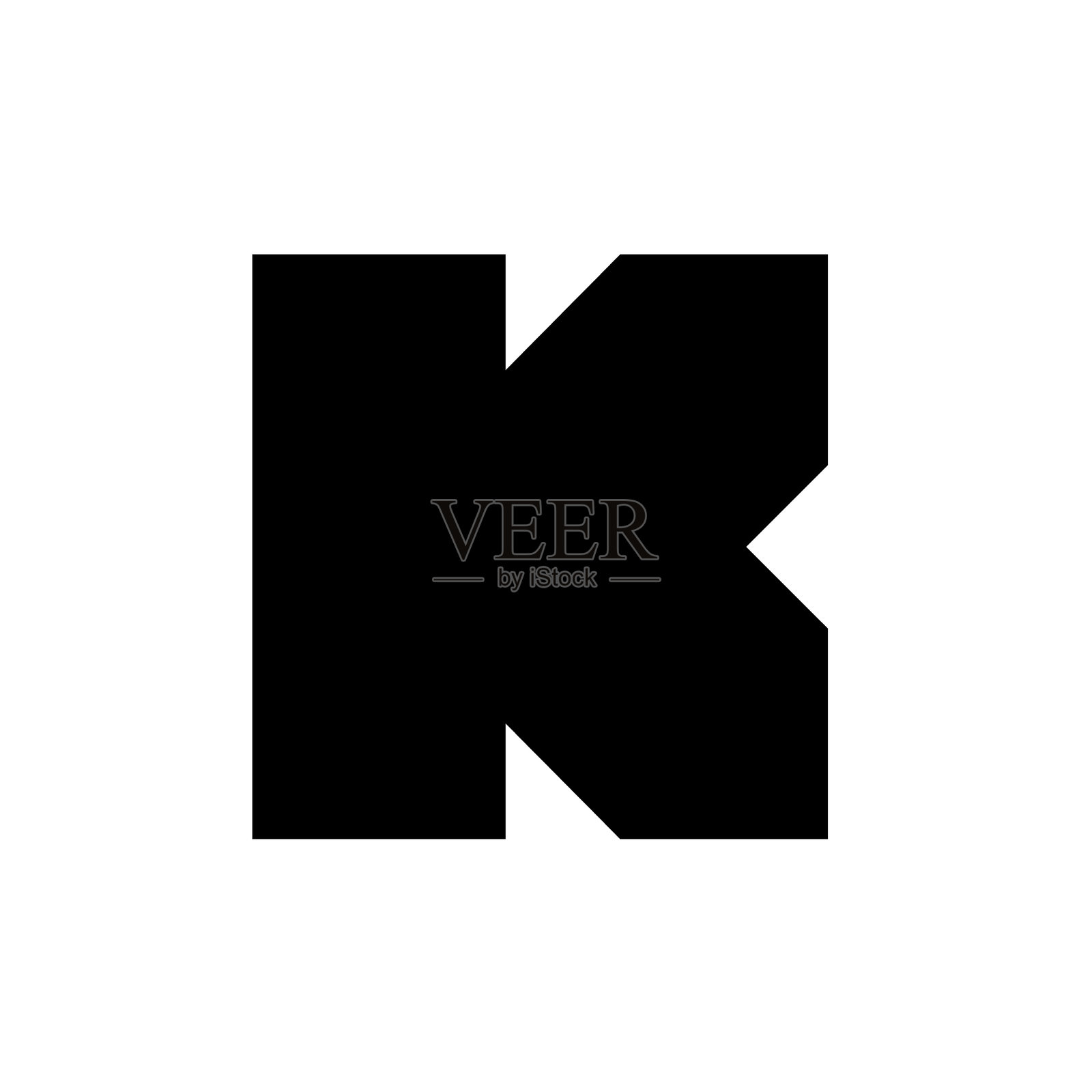 以字母K为基础的标志插画图片素材