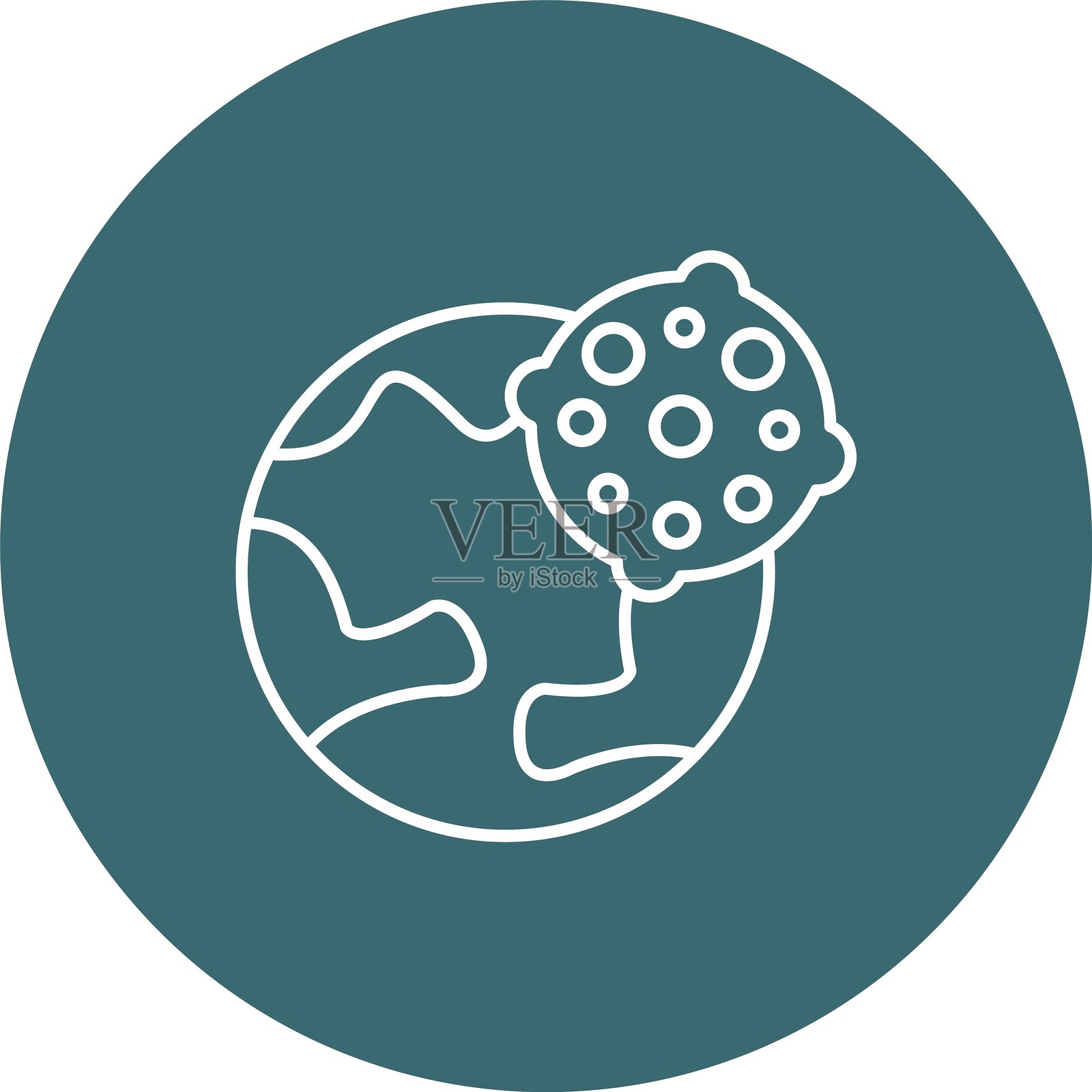 小行星图标插画图片素材