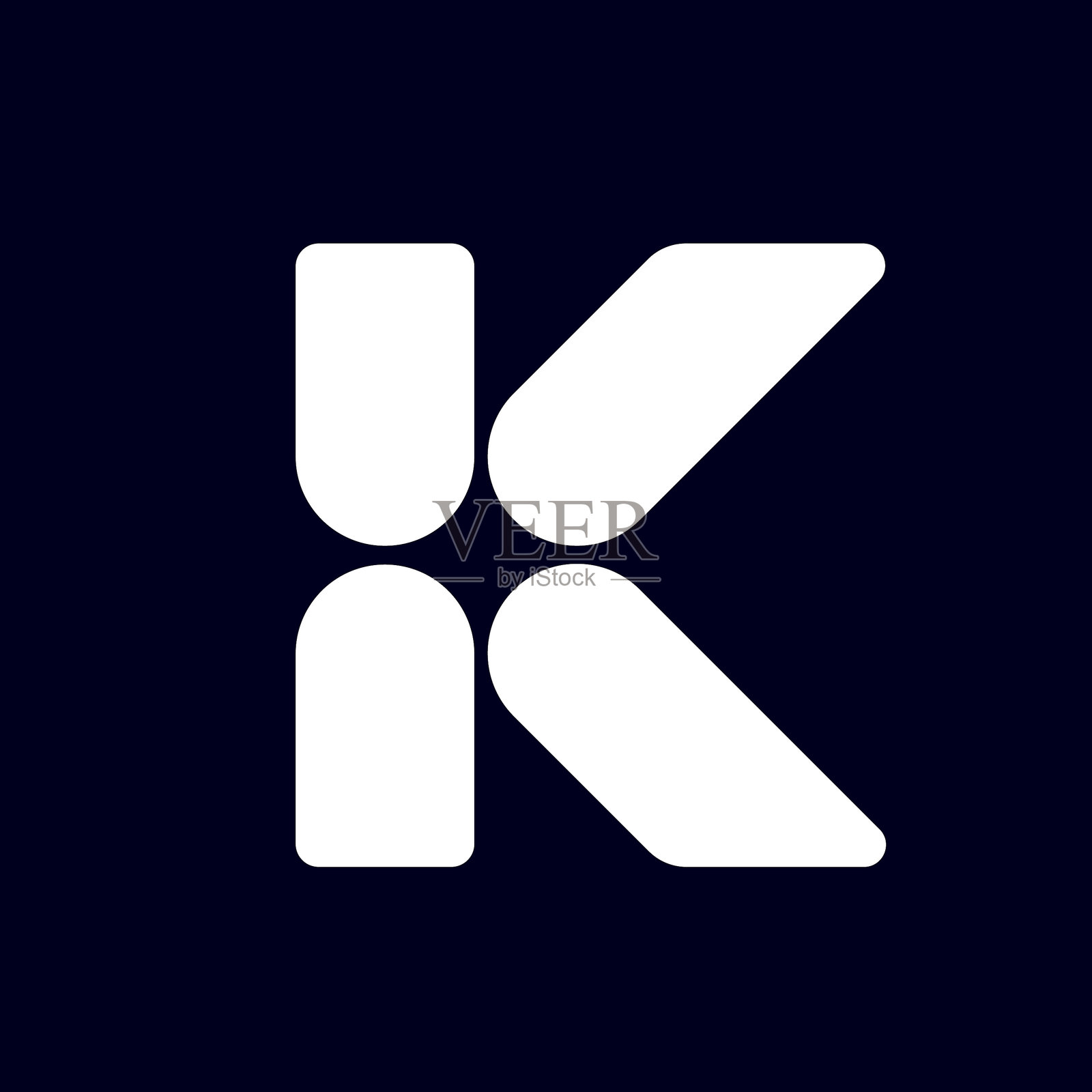 以字母K为基础的标志插画图片素材