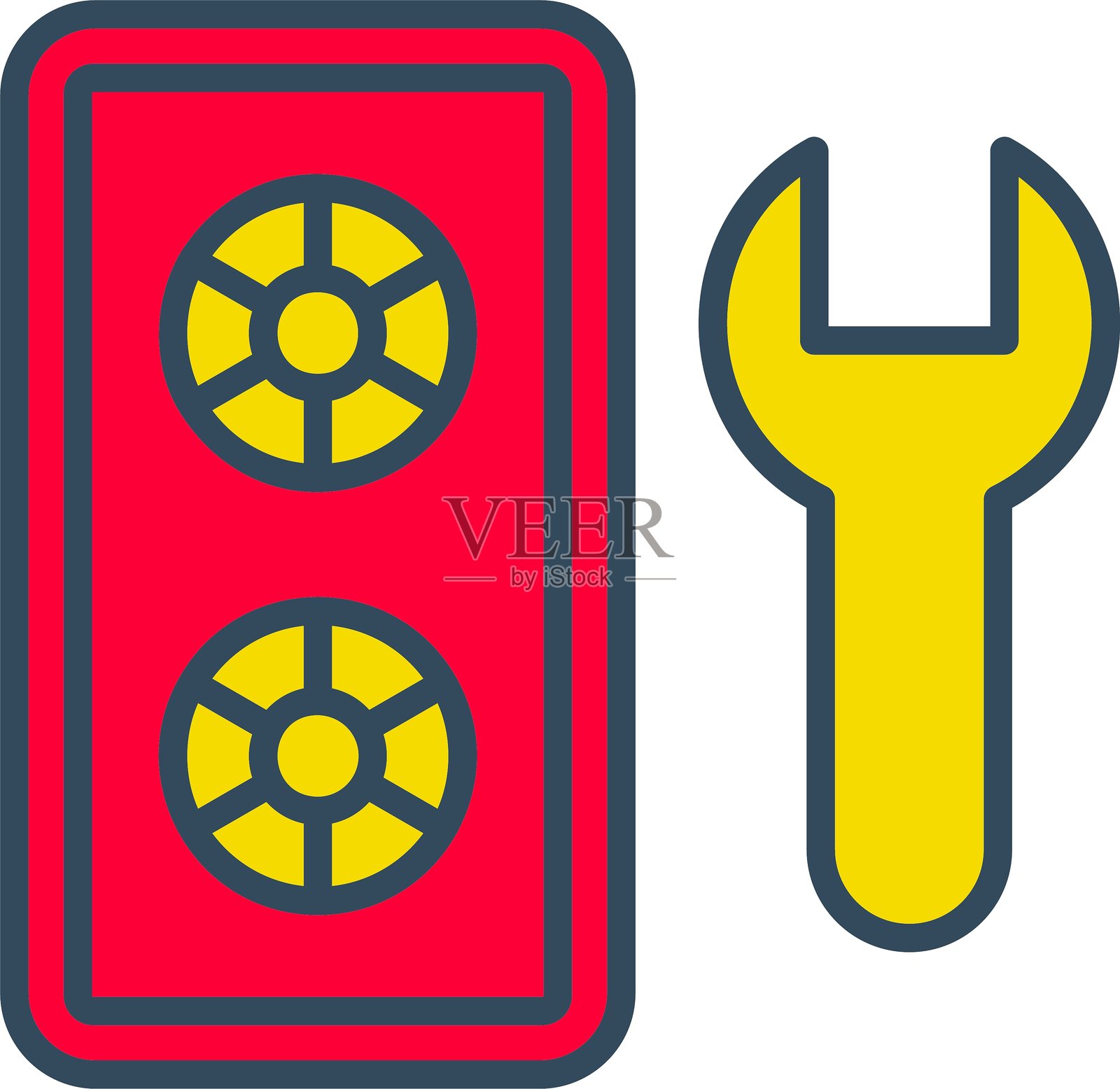 电脑塔图标插画图片素材