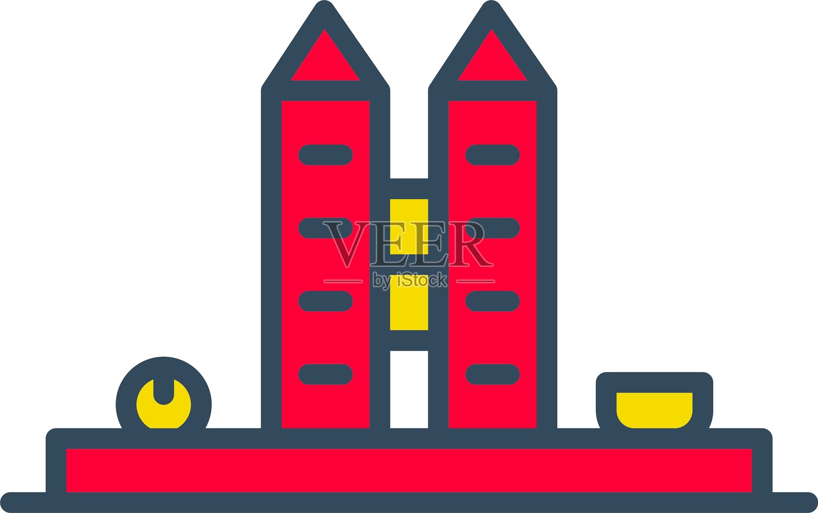 巴西国会大厦图标插画图片素材