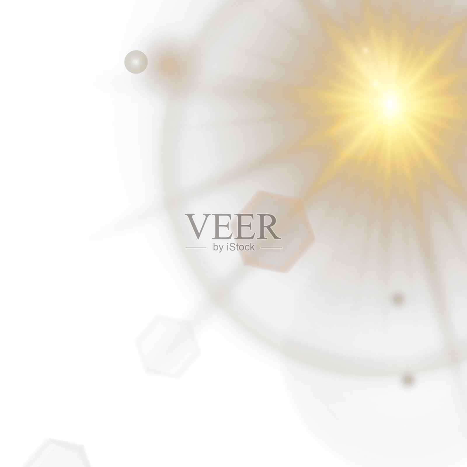 金色星阳光，散发着光辉的光线和耀眼的闪光。高质量的矢量插图，展示明亮的金色光粒、闪光效果和闪烁的阳光爆发。插画图片素材