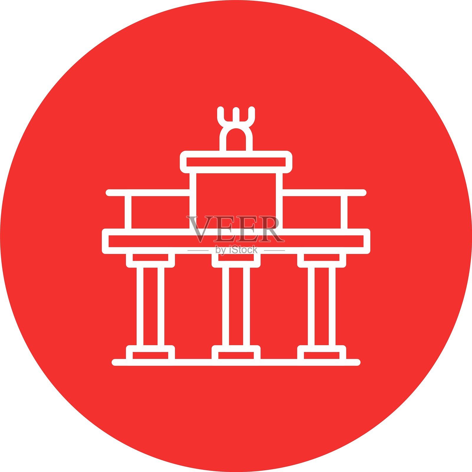 柏林墙图标插画图片素材