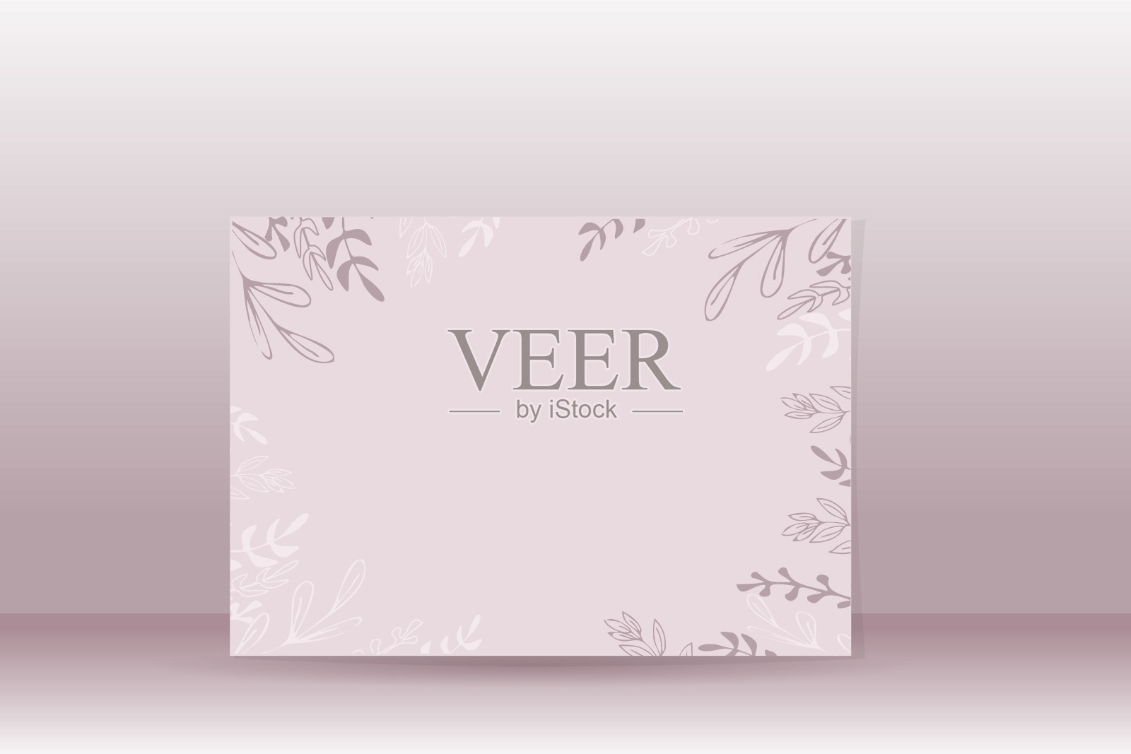 花卉框架婚礼邀请函问候卡空白空间插画图片素材