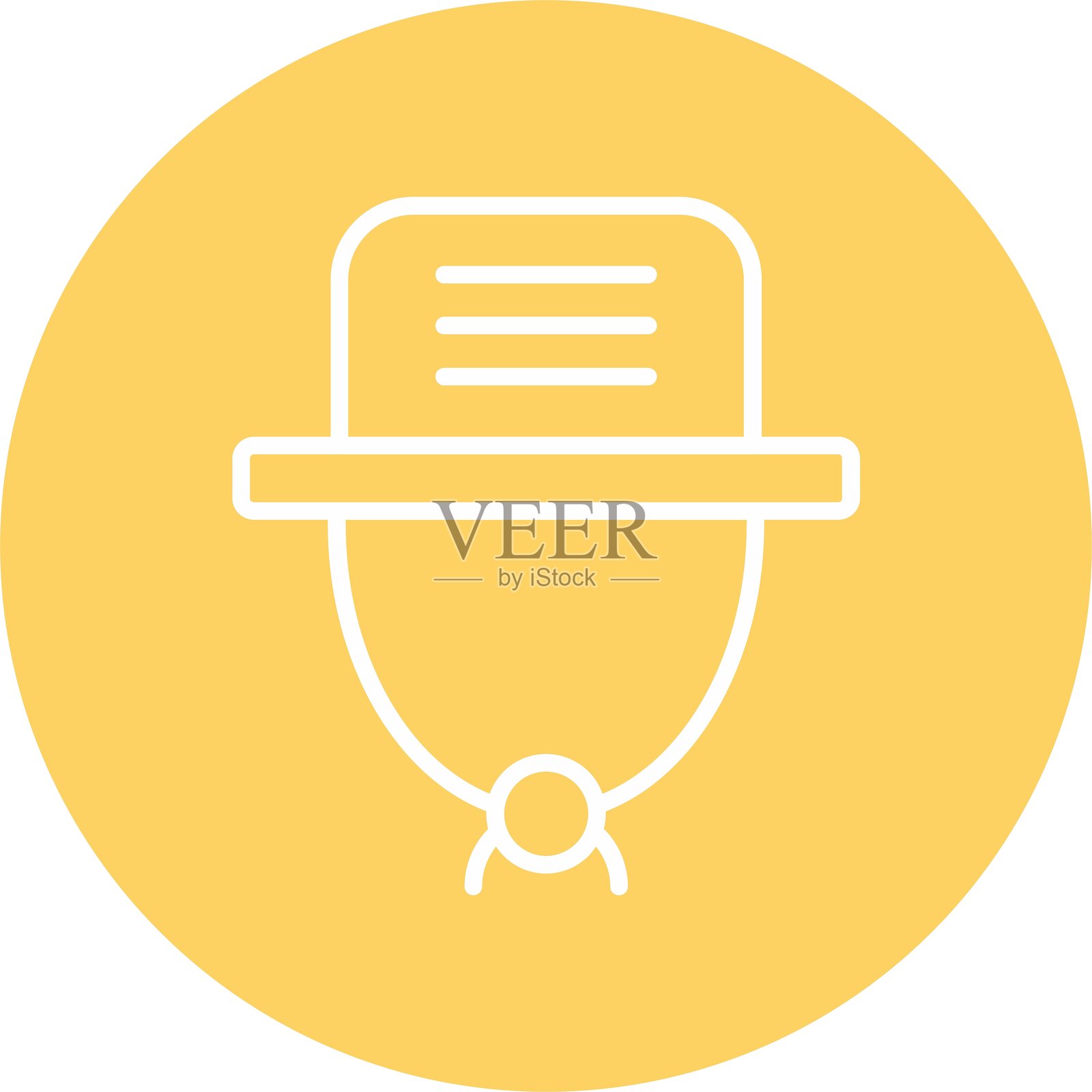 创意新款帽子图标设计插画图片素材