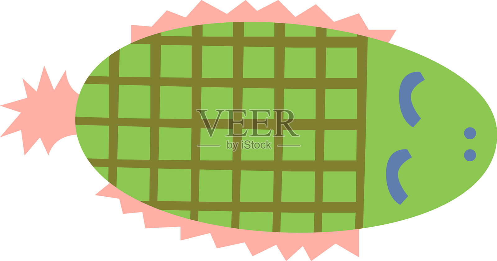 可爱的纸剪鱼元素插画图片素材