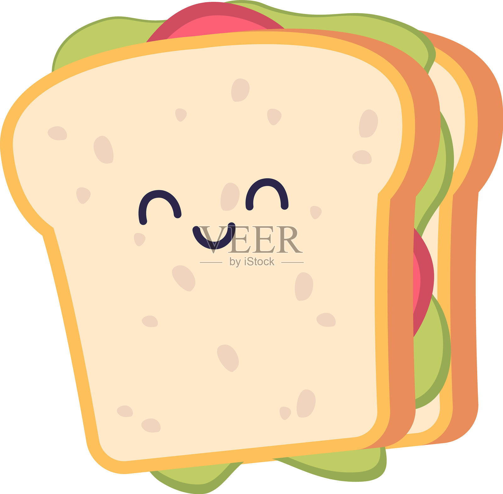 可爱的野餐角色插画图片素材