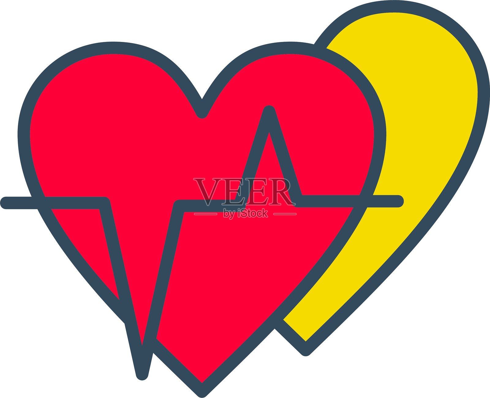 心率图标插画图片素材