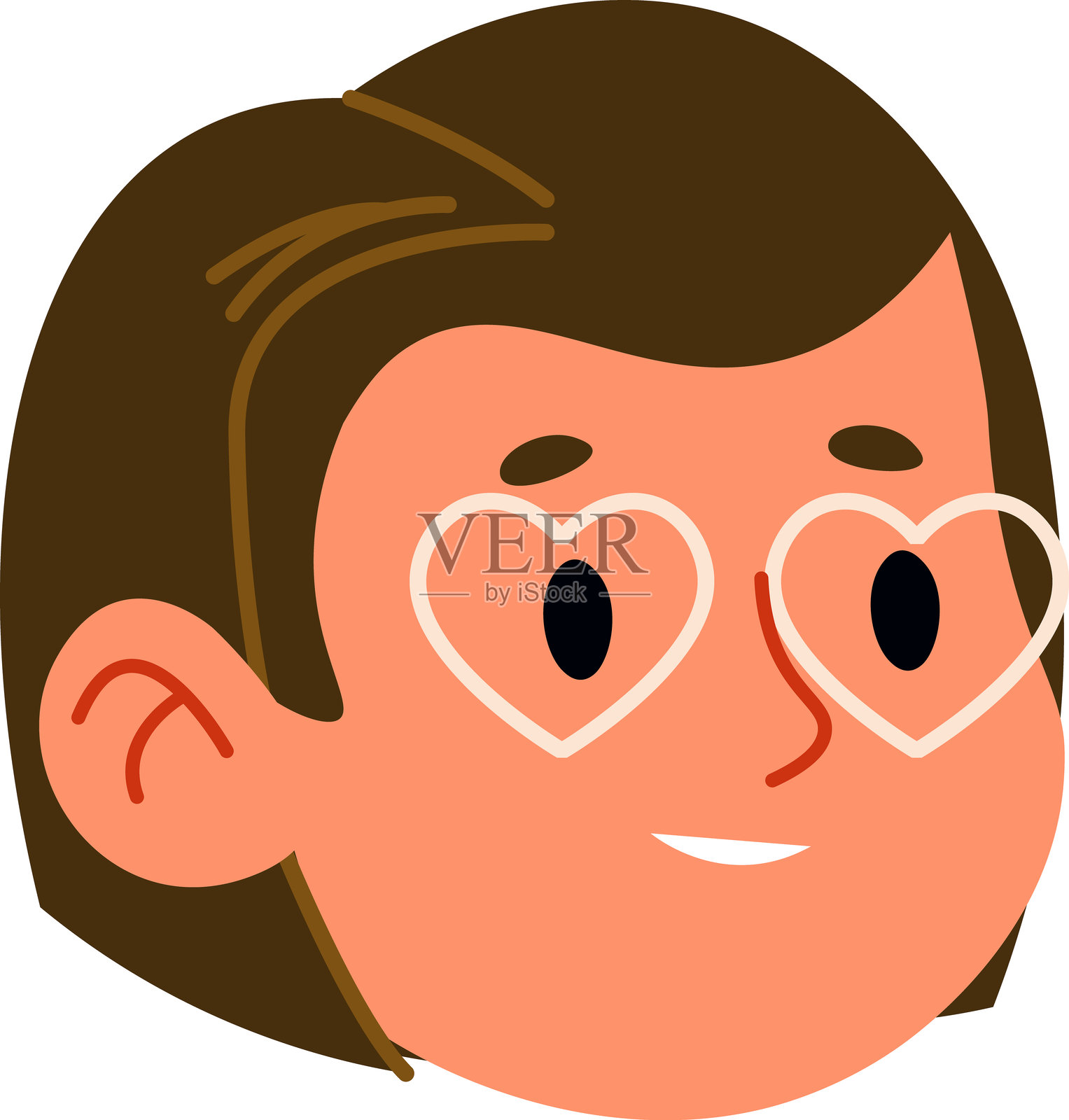 可爱的孩子们与充气圈插画图片素材