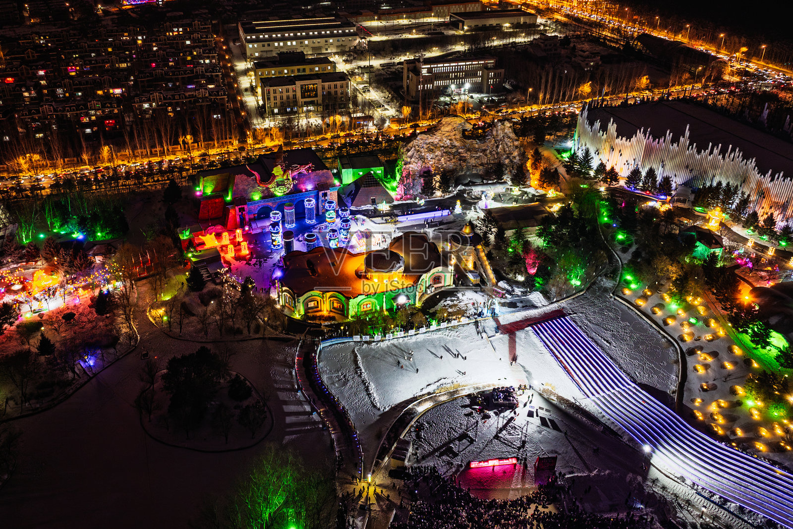 中国长春长影世纪城的灯笼节建筑与灯笼场景照片摄影图片